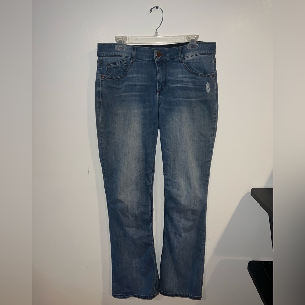 "Ab"solution Dark Indigo High Rise Itty Bitty Boot Jeans